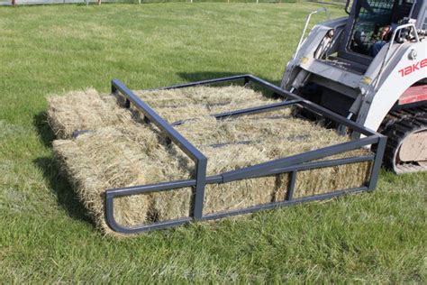 skid steer square bale accumulator|CID Skid Steer Hay Accumulator Grapple .